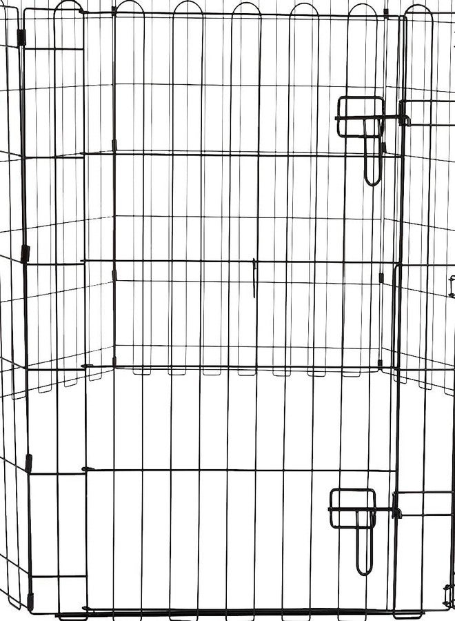 KittuPet سياج معدني لتمارين الكلاب من كيتو بيت، مزود ببوابة، مناسب لجميع أنواع السلالات الصغيرة والجراء والكلاب التي يصل طولها إلى 30 بوصة. - Image 3